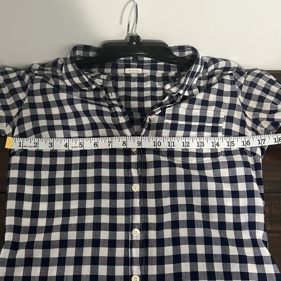 J Crew The Perfect Shirt Blue and White Button Down Size XS - Picture 8 of 9